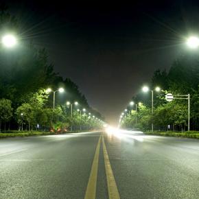 LED street light installation example